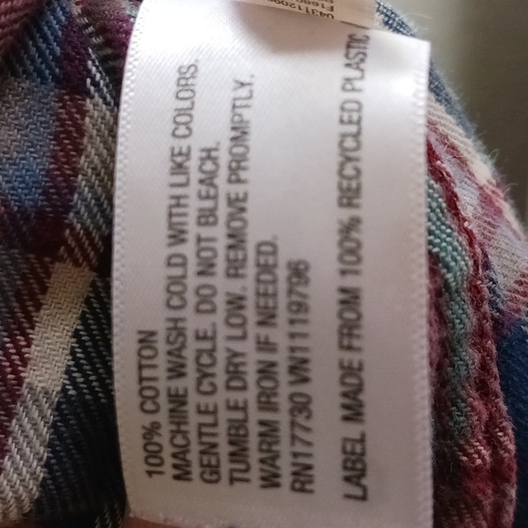 90s Mossimo plaid striped long-sleeve button-up 90s shirt. Size -Medium - Picture 6 of 14